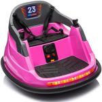 Hikiddo Baby Bumper Car, 6V Electric Kids Bumper Car for Toddlers with Remote Control, Bluetooth - Hot Pink