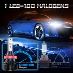 pfsynb Fits for Chevy Impala/Malibu 2006-2012 High Low Beam Fog Lights Bulbs Combo Pack, 6000K White Plug-and-Play Super Bright Lights Bulbs, with fans,IP68,50,000 +hours,No Errors,Pack of 6