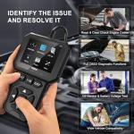 OBD2 Scanner Car Diagnostic Tool with 2.8" Color Display, Read & Clear Check Engine Codes, Live Data, I/M Readiness, O2 Sensor Test, Battery Voltage Check for Most 12V OBDII Vehicles