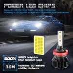 pfsynb Fits for Chevy Impala/Malibu 2006-2012 High Low Beam Fog Lights Bulbs Combo Pack, 6000K White Plug-and-Play Super Bright Lights Bulbs, with fans,IP68,50,000 +hours,No Errors,Pack of 6