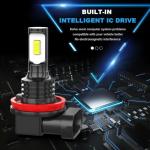 pfsynb Fits for Chevy Impala/Malibu 2006-2012 High Low Beam Fog Lights Bulbs Combo Pack, 6000K White Plug-and-Play Super Bright Lights Bulbs, with fans,IP68,50,000 +hours,No Errors,Pack of 6