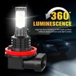 pfsynb Fits for Chevy Impala/Malibu 2006-2012 High Low Beam Fog Lights Bulbs Combo Pack, 6000K White Plug-and-Play Super Bright Lights Bulbs, with fans,IP68,50,000 +hours,No Errors,Pack of 6