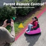 Hikiddo Baby Bumper Car, 6V Electric Kids Bumper Car for Toddlers with Remote Control, Bluetooth - Hot Pink