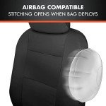 BDK Black Faux Leather Seat Covers for Cars