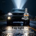 forenner Latest Upgraded H11 H8 H9 H16 LED Bulbs, Ultra Brightness 6500K White, 1:1 Halogen Mini Size H11/H8/H16 Fog Light Bulb, Play-N-Plug, Pack of 2