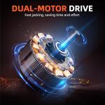 Trihelper Electric Car Jack Set 5 Ton Hydraulic Jack Car Lift Floor Jack with Integrated Tire Pump and Impact Wrench for Sedans SUV MPV Sedan Truck Change Tires Garage Repair