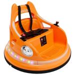Hetoy Ride on Bumper Car for Toddlers, 12V Battery Cars for Kids W/Parent Remote, 2-Speed, 2 Driving Mode, 360°Spin, Electric Bumping Car with Music & Lights (Orange)