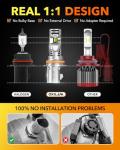 OXILAM 9007 LED Bulb HB5 Bulbs, 900% Brighter Ultra-Bright, 3 Min Quick Install, 20 Years Lifespan, No Flicker, 99% Compatibility