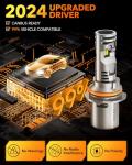 OXILAM 9007 LED Bulb HB5 Bulbs, 900% Brighter Ultra-Bright, 3 Min Quick Install, 20 Years Lifespan, No Flicker, 99% Compatibility