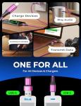 AINOPE USB C to USB C Cable, 10 FT USB C Cable Fast Charging with USB to USB C Adapter, 60W USB to USBC Cable for iPhone 17 Pro Max Air Type C Cable for iPhone 16/15/14/13/12, Magenta