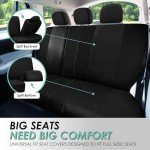 Universal Cloth Car Seat Covers Set - Black