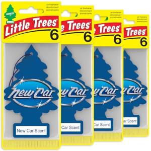 LITTLE TREES Air Fresheners Car Air Freshener. Hanging Tree Provides Long Lasting Scent for Auto or Home. New Car Scent, 24 Air Fresheners