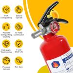 2 Pack ABC Dry Chemical Fire Extinguishers, 2.5 lb 1A:10B:C Rating for Home, Vehicle, Boat, Quick Release Handle, Compact & Portable Dry Powder Extinguisher