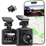 2K Dash Cam with 32 GB Card, 1.5'' IPS Screen, External GPS, WiFi Dash Camera for Cars, Front Dashcams for Cars with APP, WDR, Night Vision, 24 Hours Parking Monitor, G-Sensor, Loop Recording