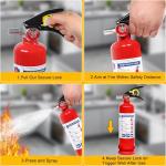 2 Pack ABC Dry Chemical Fire Extinguishers, 2.5 lb 1A:10B:C Rating for Home, Vehicle, Boat, Quick Release Handle, Compact & Portable Dry Powder Extinguisher