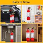 2 Pack ABC Dry Chemical Fire Extinguishers, 2.5 lb 1A:10B:C Rating for Home, Vehicle, Boat, Quick Release Handle, Compact & Portable Dry Powder Extinguisher