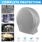 RV Tire Covers,Trailer Wheel Covers,General fit tire Diameter 23-26 inches, RV, Truck, SUV, Tough tire Wheel Protection Trucks,Trailers, campervans Wheel Cover,4 Pack-Gray