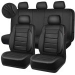 Universal Leather Seat Covers - Water Resistant, 5 Seats