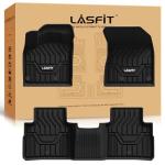 LASFIT Floor Mats for Nissan Rogue 2021-2026 (Not Fit Rogue Sport), Custom Fit All Weather Protection Durable TPE Floor Liners for Nissan Rogue S/SV/SL/Platinum 2021-2026 1st & 2nd Row Car Mats, Black