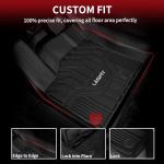 LASFIT Floor Mats for Nissan Rogue 2021-2026 (Not Fit Rogue Sport), Custom Fit All Weather Protection Durable TPE Floor Liners for Nissan Rogue S/SV/SL/Platinum 2021-2026 1st & 2nd Row Car Mats, Black