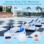 CZGBRO Inflatable Bumper Car Racing Track - Inflatable Race Track with Pump Go Kart Race Pipe Without Bottom(White, 9.9 * 9.9FT)