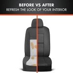 BDK Black Faux Leather Seat Covers for Cars