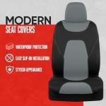 Motor Trend AquaShield Waterproof Front Seat Covers, Gray Seat Covers for Cars – Neoprene Front Car Seats Cover, SUV Seat Covers Protector - Car Interior Cover for Auto, Trucks, & Dog Owners