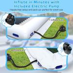 CZGBRO Inflatable Bumper Car Racing Track - Inflatable Race Track with Pump Go Kart Race Pipe Without Bottom(White, 9.9 * 9.9FT)