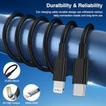 iPhone Fast Car Charger,Dual Port USB C Car Charging Cigarette Lighter Adapter with Type C to Lightning Cable Cord for Apple iPhone 14 Pro/14 Pro Max/14/13 Pro/13 Max/12 Mini/12/11/X/XS/SE/7S/6 Plus/5