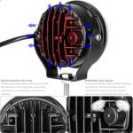 3.5 Inch Round LED Pod Lights, Anti-Glare Off Road Fog Driving Light, Spot Lights for Trucks Golf Cart ATV UTV 4x4 Pickup SUV Motorcycle Trailer (Pack of 2)