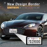 GaRhomxy Bling License Plate Frames for Women, 2 Pack Handcrafted Sparkly Rhinestone Car Accessories, Premium Stainless Steel Frame with 1000+ Faceted Glass Crystals & Free Glitter Caps (White)