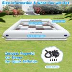 CZGBRO Inflatable Bumper Car Racing Track - Inflatable Race Track with Pump Go Kart Race Pipe Without Bottom(White, 9.9 * 9.9FT)