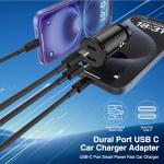 iPhone Fast Car Charger,Dual Port USB C Car Charging Cigarette Lighter Adapter with Type C to Lightning Cable Cord for Apple iPhone 14 Pro/14 Pro Max/14/13 Pro/13 Max/12 Mini/12/11/X/XS/SE/7S/6 Plus/5