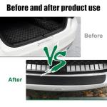 Yourkar Car Rear Bumper Guard, Anti-Scratch Auto Trunk Door Entry Protector, Non-Slip Bumper Protection Strip for Most Cars, SUVs, Trucks, Universal Exterior Car Accessories (Black, 40")