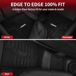 LASFIT Floor Mats for Nissan Rogue 2021-2026 (Not Fit Rogue Sport), Custom Fit All Weather Protection Durable TPE Floor Liners for Nissan Rogue S/SV/SL/Platinum 2021-2026 1st & 2nd Row Car Mats, Black