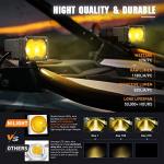 Nilight 3Inch Amber LED Light Pods 2PCS 10W Super Spot Fog Lights Auxiliary Driving Lamp Built-in EMC for Motorbike SUV ATV Truck Boat Tractor Forklift