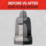 Motor Trend AquaShield Waterproof Front Seat Covers, Gray Seat Covers for Cars – Neoprene Front Car Seats Cover, SUV Seat Covers Protector - Car Interior Cover for Auto, Trucks, & Dog Owners