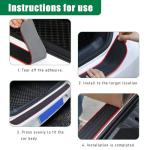 Yourkar Car Rear Bumper Guard, Anti-Scratch Auto Trunk Door Entry Protector, Non-Slip Bumper Protection Strip for Most Cars, SUVs, Trucks, Universal Exterior Car Accessories (Black, 40")