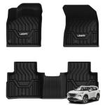 LASFIT Floor Mats for Nissan Rogue 2021-2026 (Not Fit Rogue Sport), Custom Fit All Weather Protection Durable TPE Floor Liners for Nissan Rogue S/SV/SL/Platinum 2021-2026 1st & 2nd Row Car Mats, Black