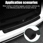 Yourkar Car Rear Bumper Guard, Anti-Scratch Auto Trunk Door Entry Protector, Non-Slip Bumper Protection Strip for Most Cars, SUVs, Trucks, Universal Exterior Car Accessories (Black, 40")