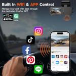 E-YEEGER Dash Cam Front and Rear, 4K+1080P Dual Channel Dash Camera for Cars with Night Vision, Mini Car Camera with 1.97” IPS Screen, G-Sensor, 24H Parking Mode, Loop Recording 32GB Card Included