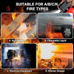 Fire Extinguisher for Home - 2pack Car Fire Extinguisher with Wall Mount, Small A B C K Fire Extinguisher, Water-Based Fire Extinguishers for Car/House/Kitchen/Truck/Marine/Boat/Vehicle/utv/rv