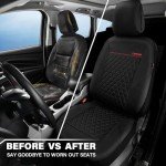 Quilting Leather Seat Covers for Front Seats