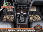 Mossy Oak Camo Trimmable Floor Mats - All Weather Protection - Trim to Fit for Car, SUV, Van, Trucks - Official Licensed Product (4 Pcs)