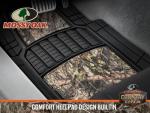 Mossy Oak Camo Trimmable Floor Mats - All Weather Protection - Trim to Fit for Car, SUV, Van, Trucks - Official Licensed Product (4 Pcs)