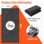 TIXANF 2 Pack 36 x 60 Inch Premium Oil Spill Mat,Garage Floor Mat for Under Car,Highly Absorbent Maintenance Mat Protect Your Floor from Oil Drips, Spills, Splashes and Stains