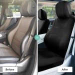 Universal Cloth Car Seat Covers Set - Black
