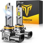 Termitor 9012/HIR2 Light Bulbs, 90,000LM 15X Ultra-Bright 6500K, 360° Adjustable Quick Install, Real 1:1 Size Direct Replacement 9012 Fog Light Bulb, IP68, Plug N Play, Pack of 2
