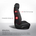 MIROZO Seat Covers Full Coverage,Waterproof Car Seat Covers Full Set Leather Car Seat Protector Automotive Seat Covers Universal Vehicle Cushion Cover Fit for Cars SUV Pick-up Truck(Black,Full Set)