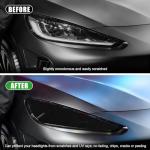 Suvnie 12 48 Inch Car Tint Film, Shiny Chameleon Headlights Tail Lights Fog Lights With Squeeze & Cutter, Self Adhesive Vinyl Sticker Sheet Roll Car Accessories (Dark Black)